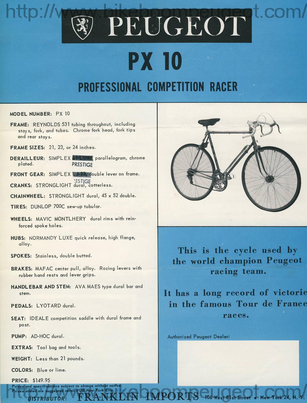 Peugeot 1962-1963 USA Flyer